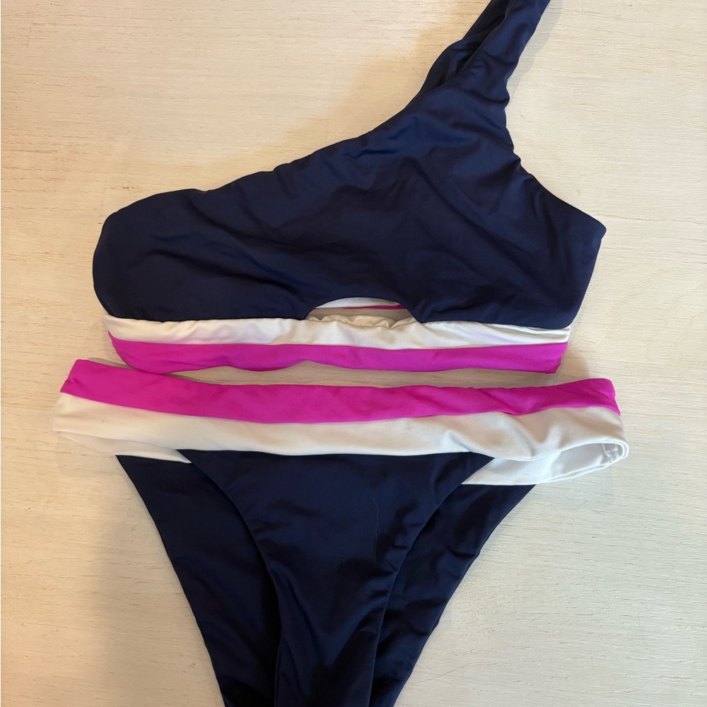 REVOLVE Navy and Pink Bikini